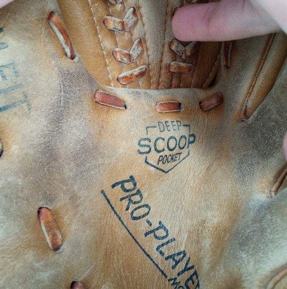 Vintage Nesco 8040 Top Grain Cowhide Leather All Star Baseball Glove - Picture 9 of 14